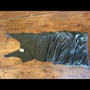 Olive green ruched Express dress